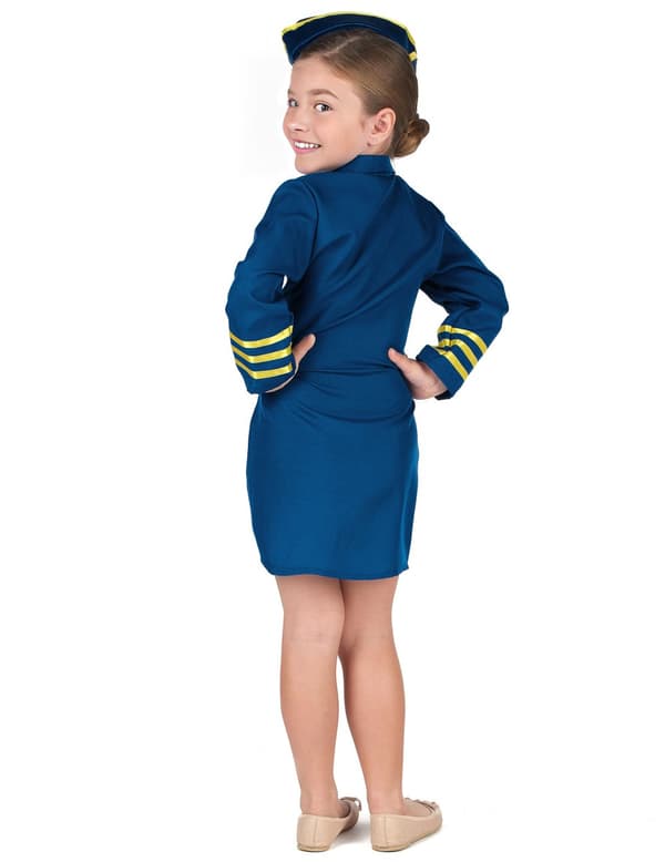 jente flyvertinne uniform kostyme