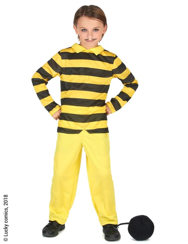Dalton från Lucky Luke™ - Maskeraddräkt för barn S 4-6 years (110-120 cm)