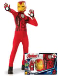 Miniatyrbillede 1 af 2: Klassisk Ironman™ kostume med handsker til drenge