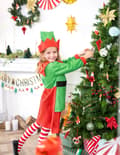 Miniatyrbilde 4 av 8: Jenter Jule Elf Dress Kostyme