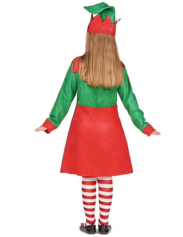 Jenter Jule Elf Dress Kostyme