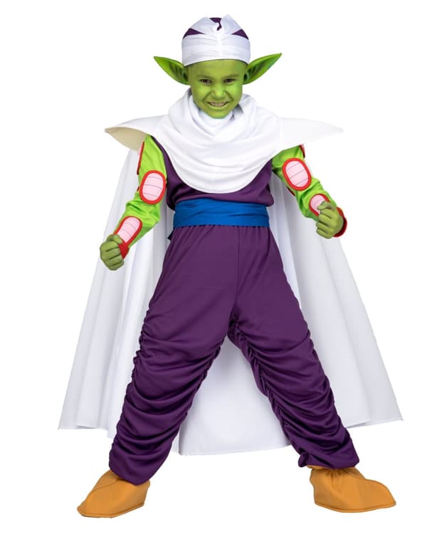 Barnes Piccolo Dragon Ball™ kostymesett med sminke 13 - 14 years (160 - 170 cm)