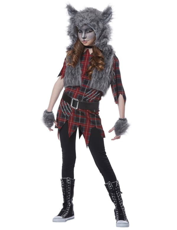 Jentens Deluxe Werewolf-kostyme