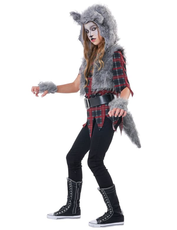 Jentens Deluxe Werewolf-kostyme