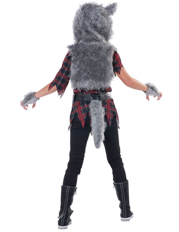 Jentens Deluxe Werewolf-kostyme