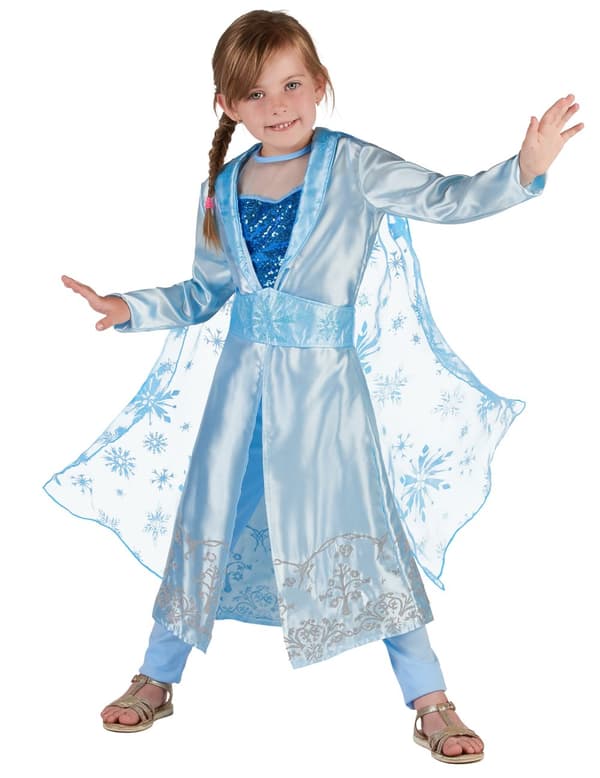 Sinisen pohjoisen prinsessan naamiaisasu tytölle M 7-9 years (120-130 cm)