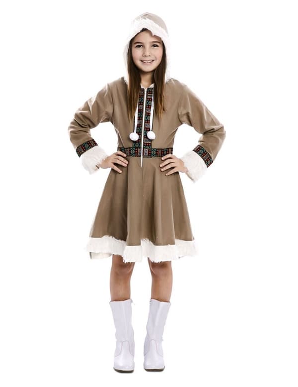 Eskimon naamiaisasu tytölle