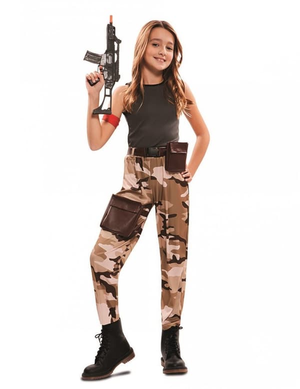 jente soldat kostyme 7 to 9 years (122-138 cm)