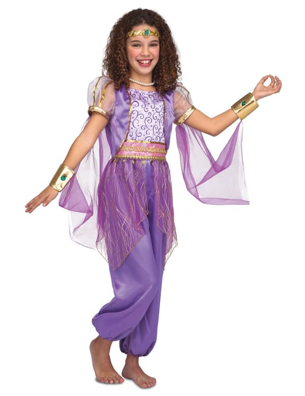 Jentes lilla orientalske prinsessekostyme 5 - 6 years (110 - 122 cm)