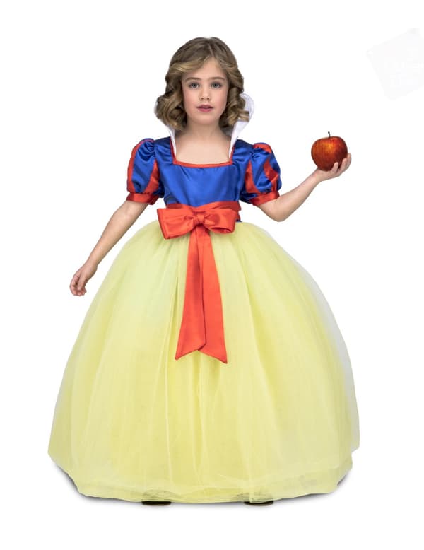 Bal prinsesse kjole gul og blå - pige
