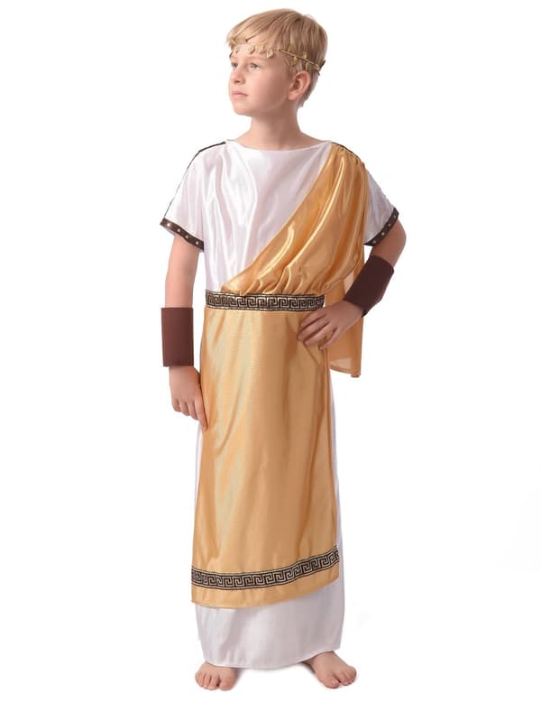 Kullanvärinen roomalaisasu pojalle M 7-9 years (120-130 cm)