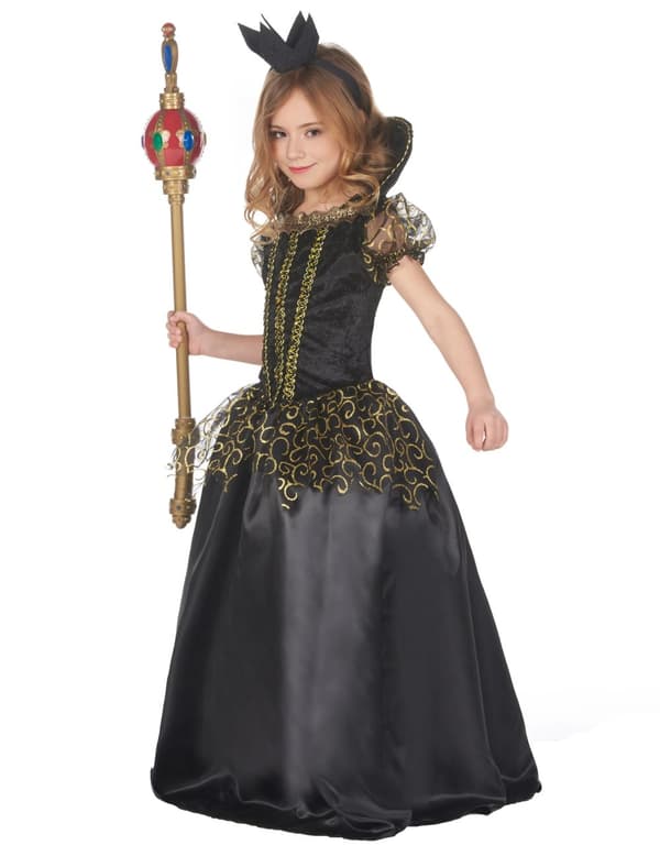 Ond dronning kostume sort - pige