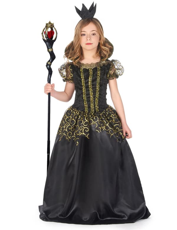 Ond dronning kostume sort - pige