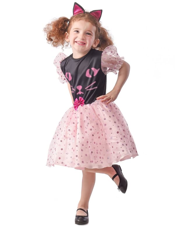Kissan puku tytöille XS 3-4 years (92-104 cm)