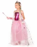 Pikkukuva 2 / 8: Tyttöjen vaaleanpunainen prinsessaasu ja asusteet