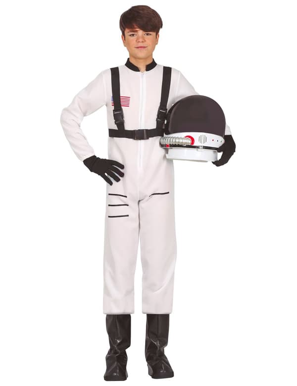 Valkoinen astronautti-naamiaisasu teini-ikäisille. Size-14 to 16 years