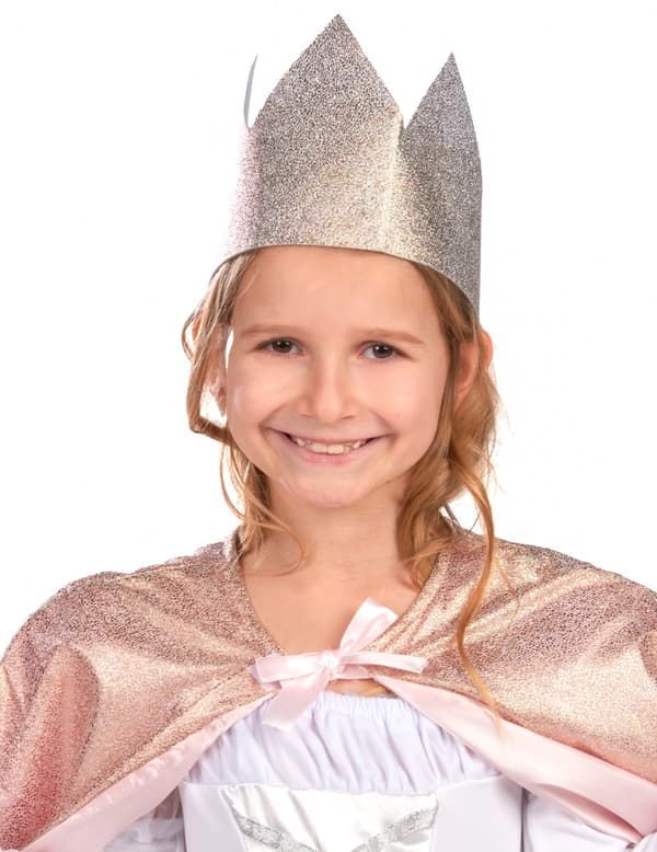 Lasten ruusukultainen prinsessaviitta ja tarvikesarja. Size-One size