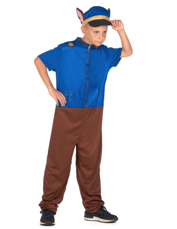 Barns blå politihundekostume M 7-9 years (120-130 cm)