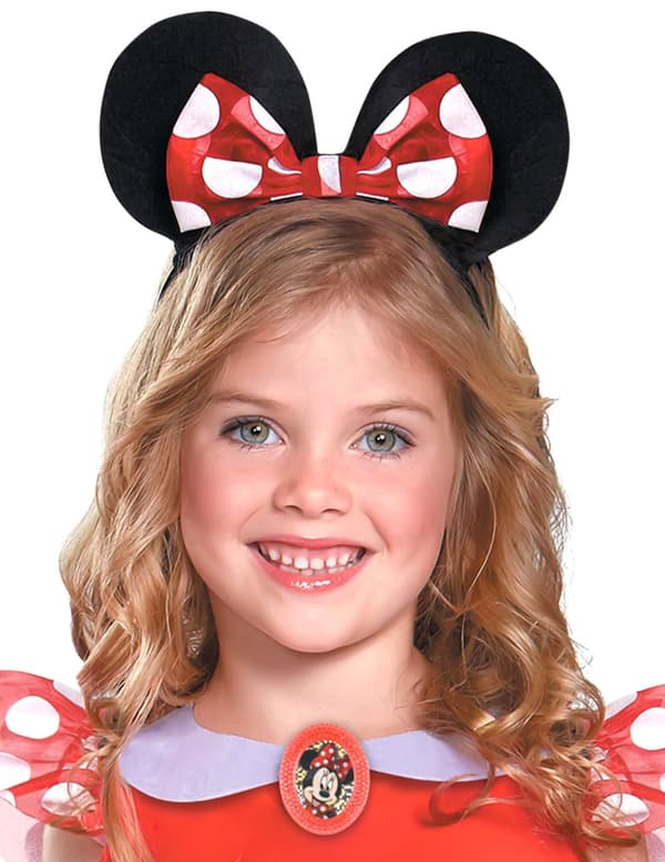 Klassisk rød Minnie Mouse™-kostyme for jenter