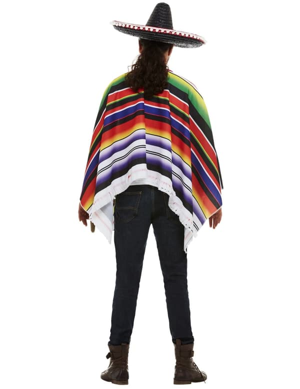 Meksikansk poncho for menn. Size-M