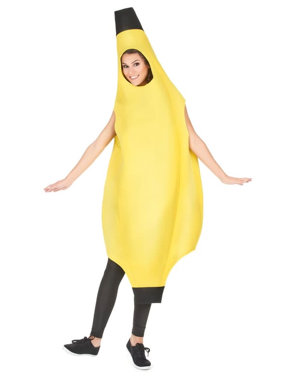 Humoristisk banankostyme for voksne. Size-One size