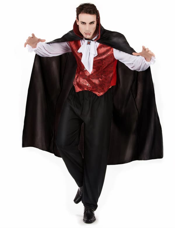 Halloween vampyrkostume rød til mænd