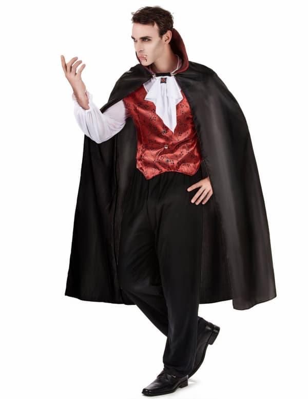 Halloween vampyrkostume rød til mænd