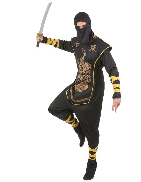 Gyldendragen - Ninjakostume til mænd. Size-One Size (42)