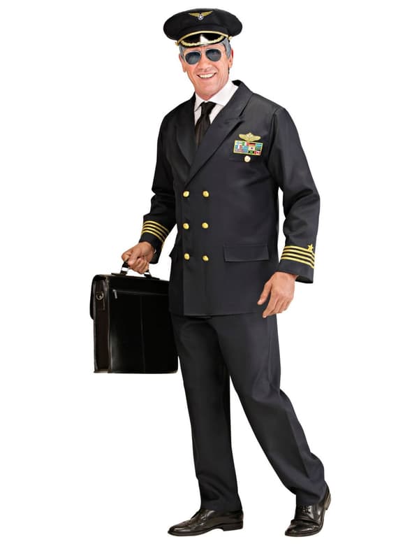 Maskeraddräkt pilot man XL