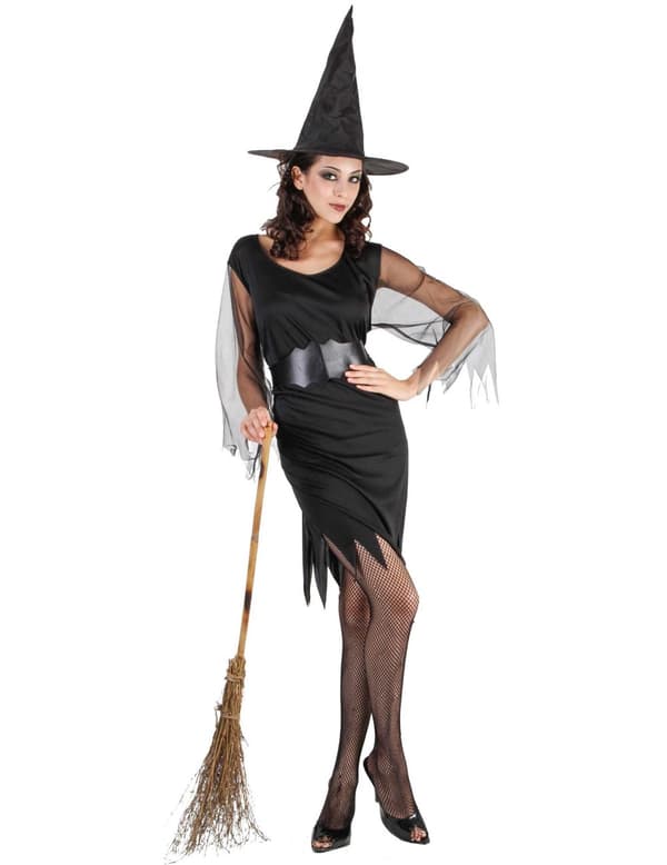 Halloween heksekostyme med tyllermermer for kvinner. Size-One Size (40)