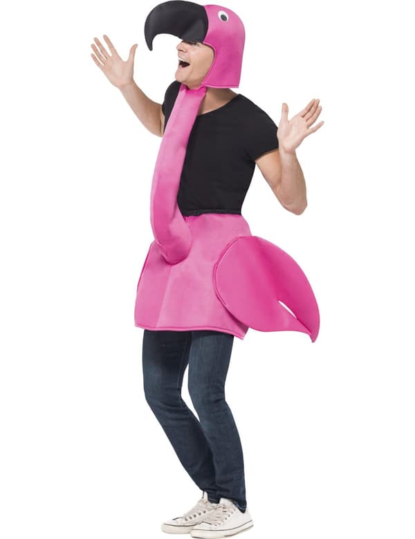 Rosa flamingo-kostyme for voksne. Size-M