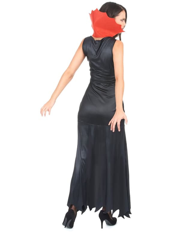 Rød og svart kvinnelig vampyrkostyme til Halloween