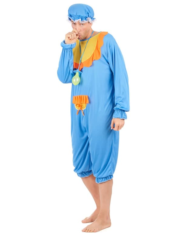 Blå og gul babykostyme mann. Size-One Size (42)