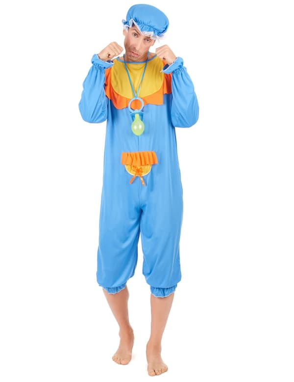 Blå og gul babykostyme mann. Size-One Size (42)