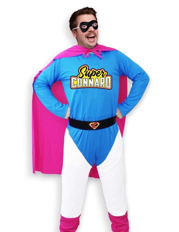 Kostume Super Conrad til mænd. Size-One size