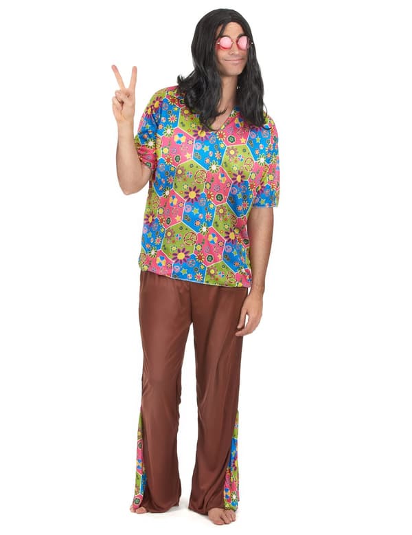 Utslagsbukser for menn i hippiekostyme. Size-One Size (42)