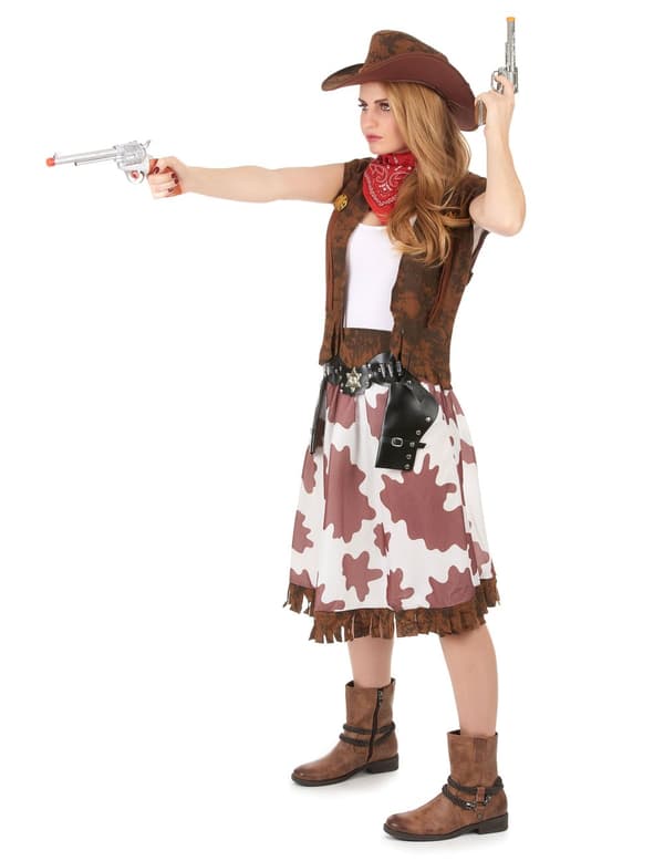 Klassisk cowgirl-kostyme for kvinner. Size-One Size (40)