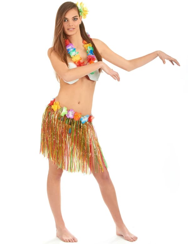 Flerfarget Hawaii kostymesett. Size-One size
