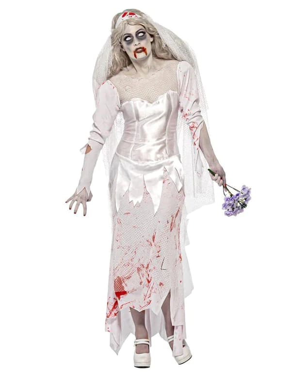 Kostume zombiebrud til kvinder Halloween