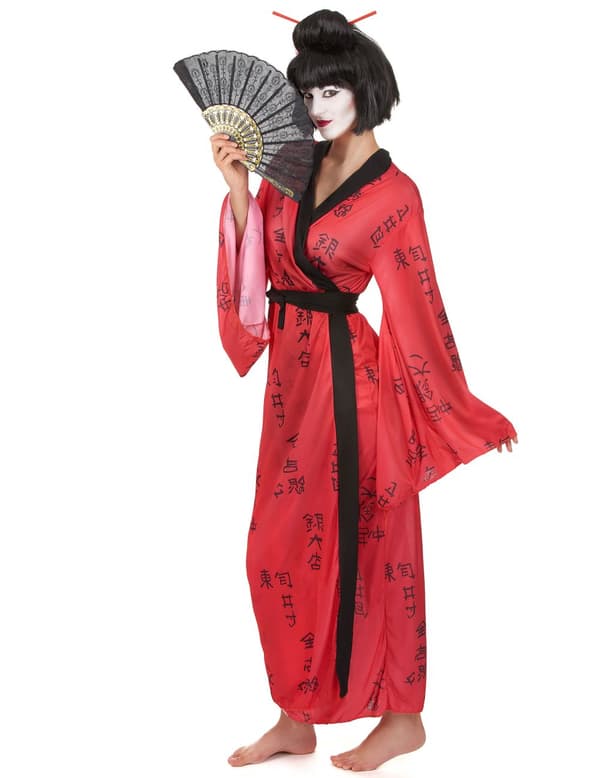 Geisha-kvinne i kimono-kostyme. Size-One Size (40)