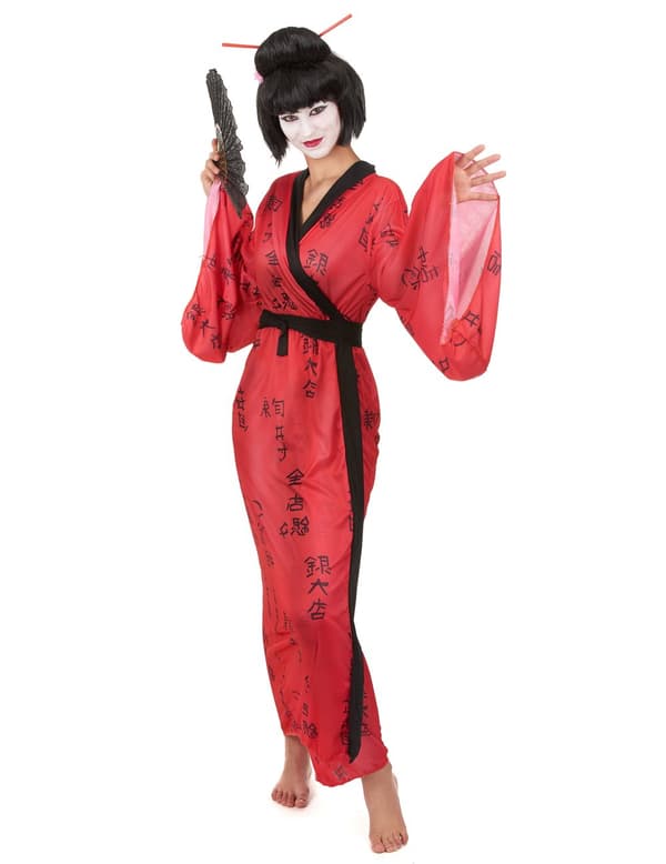 Geisha-kvinne i kimono-kostyme. Size-One Size (40)