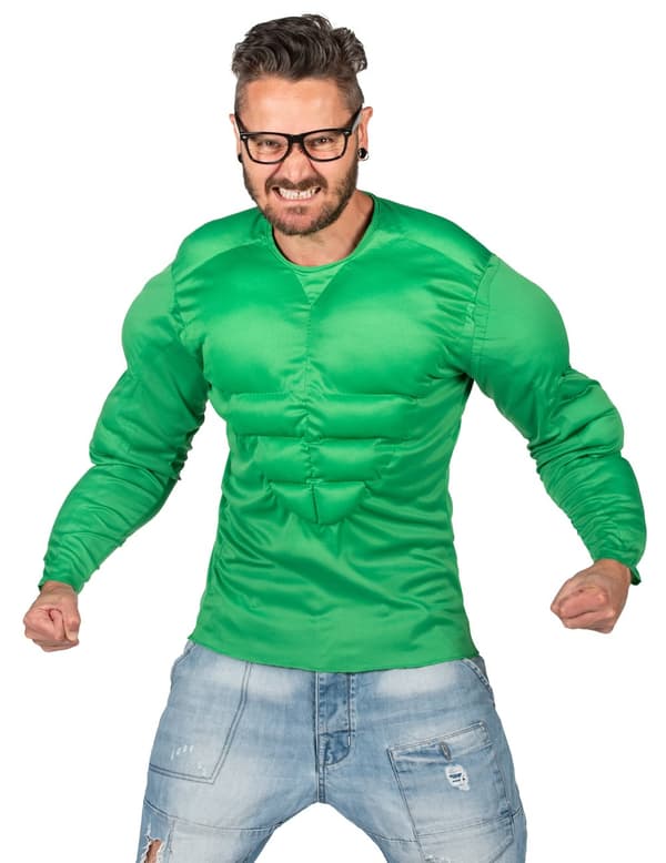 Överdel grön muskelknutte vuxen