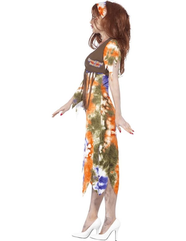 Kostume zombie-hippie til kvinder Halloween