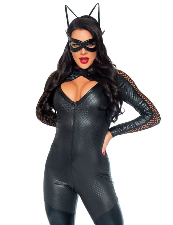 Sexy superkatt-kostyme for kvinner