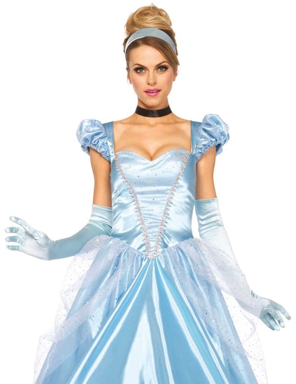 Kostume blå prinsessekjole kvinde