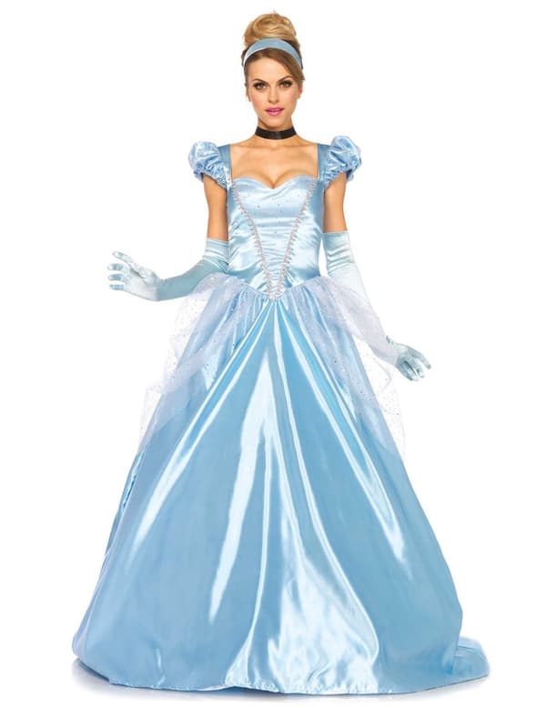 Kostume blå prinsessekjole kvinde
