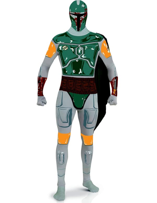 Boba Fett Star Wars™-kostyme med ekstra hud for voksne