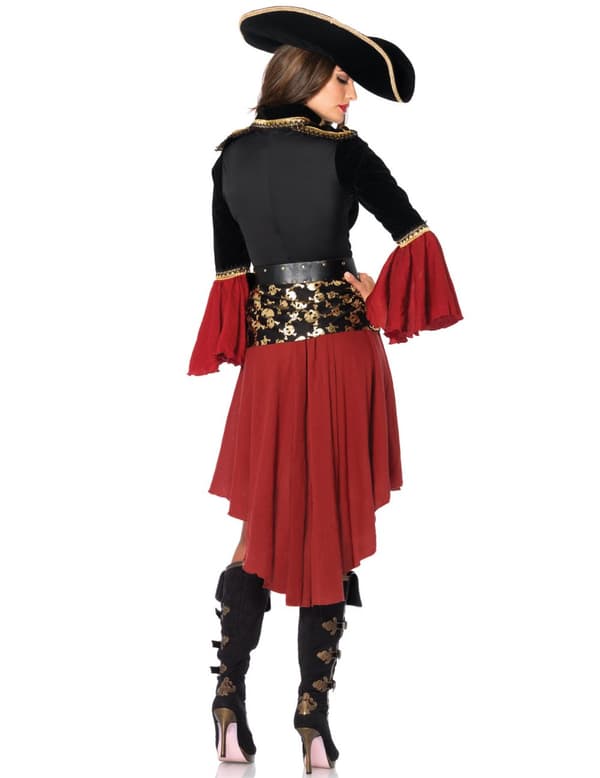 Piratkostyme i gull til en kvinne