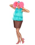 Miniatyrbilde 2 av 3: En kvinnes turkise cupcake-kostyme. Size-One size