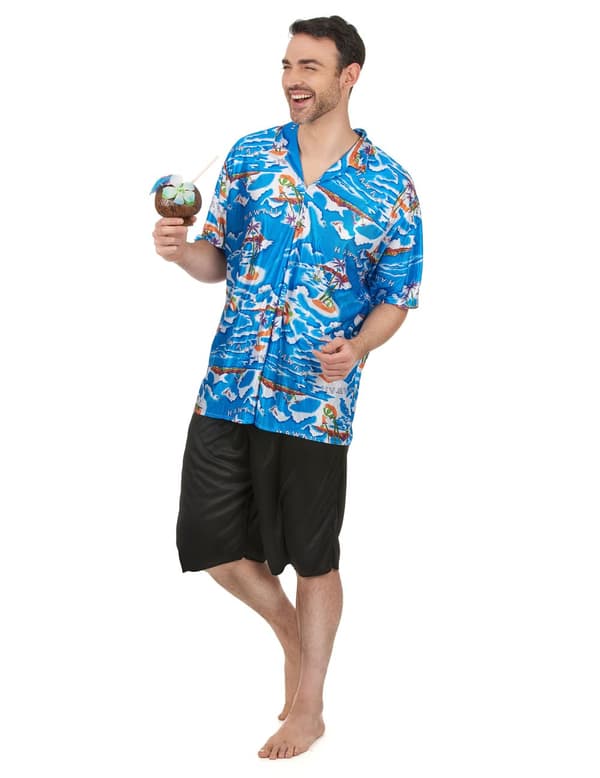 Hawaii-turist kostume mand. Size-One Size (42)